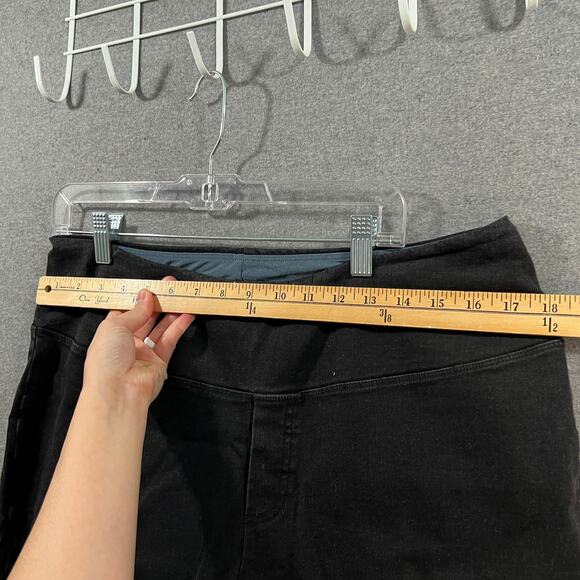 Women with Control Denim Tummy Control Pants Black Plus Petite 18 - Picture 9 of 11